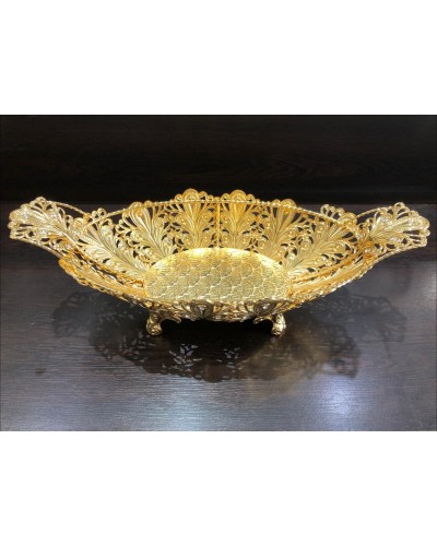 Kristal Taşlı Ayaklı Gold Gondol Çikolatalık LKM-412