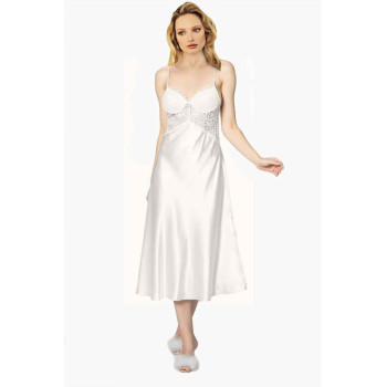 Lovela 2006 Altılı Saten Gecelik Sabahlık Çeyiz Takımı Ekru