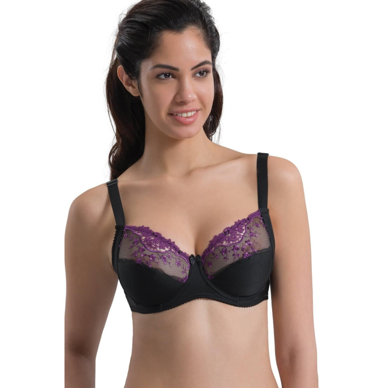 MOR SİYAH MI Emay 136 C Balenli Toparlayıcı Dantelli Sütyen MOR SİYAH MI Emay 136 C Balenli Toparlayıcı Dantelli Sütyen