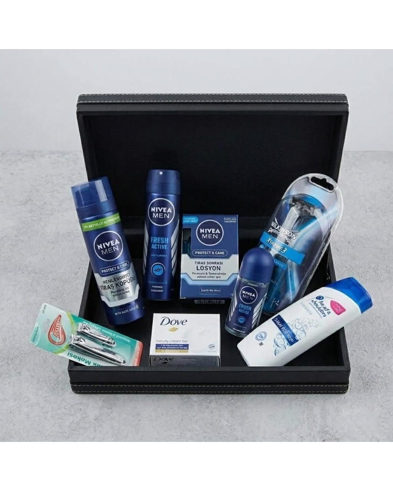 Nivea 8'li Damat Bohçası Bakım Seti - Deri Aynalı Kutuda & Tırnak Seti Hediyeli