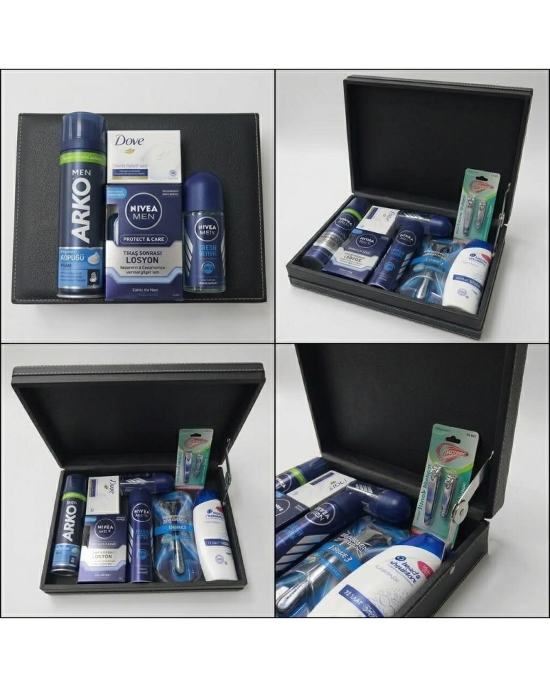 Nivea 8'li Damat Bohçası Bakım Seti - Deri Aynalı Kutuda & Tırnak Seti Hediyeli