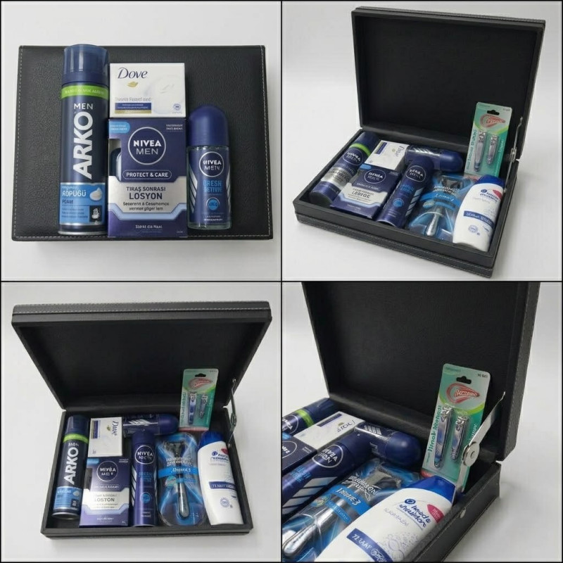 Nivea 8'li Damat Bohçası Bakım Seti - Deri Kutuda & Tırnak Seti Hediyeli