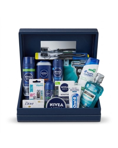 Nivea Erkek Bakım ve Damat Tıraş Seti 15 Parça Aynalı Kutulu + Terlik Hediyeli
