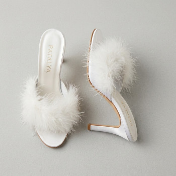 Patalya Ekru Kaztüyü Kadın Terlik 630-1