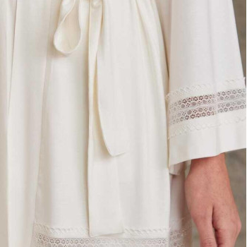 Pierre Cardin 2800 Kadın Ekru Dantelli Penye 3'lü Sabahlıklı Pijama Takım Pierre Cardin 2800 Kadın Ekru Dantelli Penye 3'lü Sabahlıklı Pijama Takım