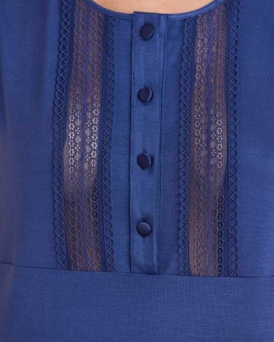 Pierre Cardin 2800 Kadın Lacivert Dantelli Penye 3'lü Sabahlıklı Pijama Takım Pierre Cardin 2800 Kadın Lacivert Dantelli Penye 3'lü Sabahlıklı Pijama Takım