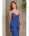 Pierre Cardin 2820 Kadın Lacivert Dantelli Penye 3'lü Sabahlıklı Pijama Takım Pierre Cardin 2820 Kadın Lacivert Dantelli Penye 3'lü Sabahlıklı Pijama Takım