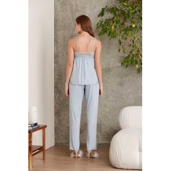 Pierre Cardin 2820 Kadın Mist Dantelli Penye 3'lü Sabahlıklı Pijama Takım Pierre Cardin 2820 Kadın Mist Dantelli Penye 3'lü Sabahlıklı Pijama Takım