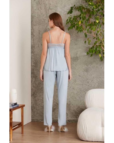 Pierre Cardin 2820 Kadın Mist Dantelli Penye 3'lü Sabahlıklı Pijama Takım Pierre Cardin 2820 Kadın Mist Dantelli Penye 3'lü Sabahlıklı Pijama Takım