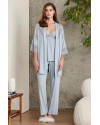 Pierre Cardin 2820 Kadın Mist Dantelli Penye 3'lü Sabahlıklı Pijama Takım Pierre Cardin 2820 Kadın Mist Dantelli Penye 3'lü Sabahlıklı Pijama Takım