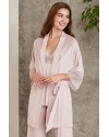 Pierre Cardin 2820 Kadın Pudra Dantelli Penye 3'lü Sabahlıklı Pijama Takım Pierre Cardin 2820 Kadın Pudra Dantelli Penye 3'lü Sabahlıklı Pijama Takım