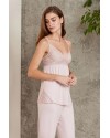 Pierre Cardin 2820 Kadın Pudra Dantelli Penye 3'lü Sabahlıklı Pijama Takım Pierre Cardin 2820 Kadın Pudra Dantelli Penye 3'lü Sabahlıklı Pijama Takım