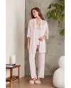 Pierre Cardin 2820 Kadın Pudra Dantelli Penye 3'lü Sabahlıklı Pijama Takım Pierre Cardin 2820 Kadın Pudra Dantelli Penye 3'lü Sabahlıklı Pijama Takım