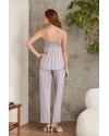 Pierre Cardin 2820 Kadın Royal Dantelli Penye 3'lü Sabahlıklı Pijama Takım