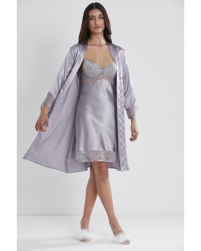 Pierre Cardin 2li Balensiz Kaplı Gecelik Sabahlık 4075 Royal