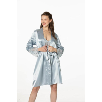 Pierre Cardin 2li Saten Kısa Gecelik Sabahlık 4300 Mist Pierre Cardin 2li Saten Kısa Gecelik Sabahlık 4300 Mist