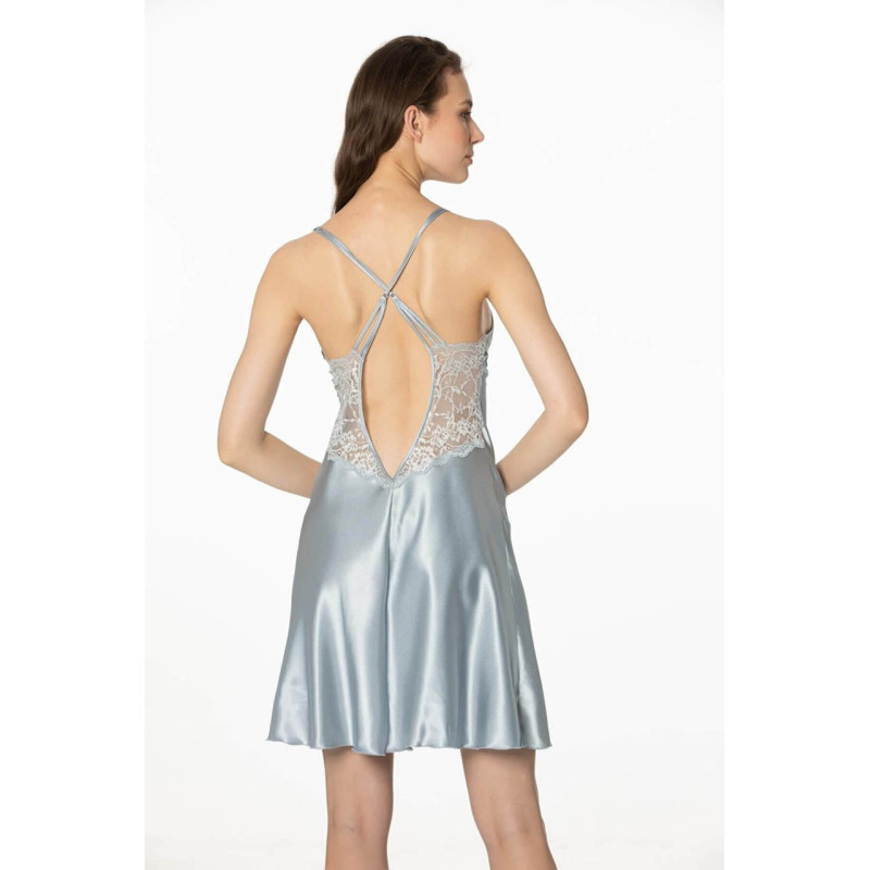 Pierre Cardin 2li Saten Kısa Gecelik Sabahlık 4300 Mist Pierre Cardin 2li Saten Kısa Gecelik Sabahlık 4300 Mist