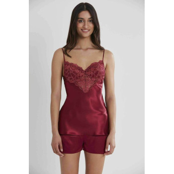 Pierre Cardin 425 Saten Şort Takım bordo