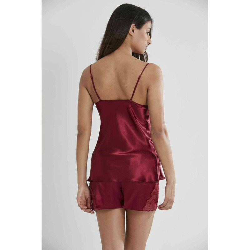 Pierre Cardin 425 Saten Şort Takım bordo Pierre Cardin 425 Saten Şort Takım bordo