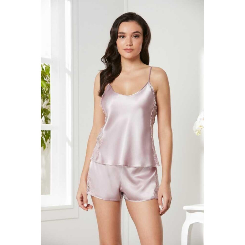 Pierre Cardin 438 Saten Şort Takım Pudra Pierre Cardin 438 Saten Şort Takım Pudra