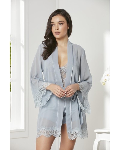 Pierre Cardin 4lü Gecelik Sabahlık Şort Çeyiz Set 7005 Mist