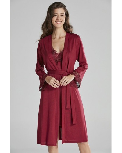 Pierre Cardin 5040 6'lı Modal Gecelik Sabahlık Çeyiz Seti Bordo