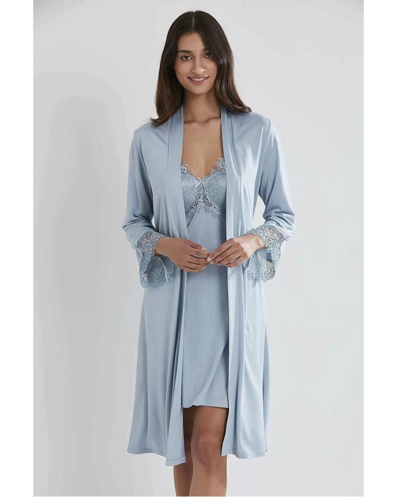 Pierre Cardin 5040 6'lı Modal Gecelik Sabahlık Çeyiz Seti Mist Pierre Cardin 5040 6'lı Modal Gecelik Sabahlık Çeyiz Seti Mist