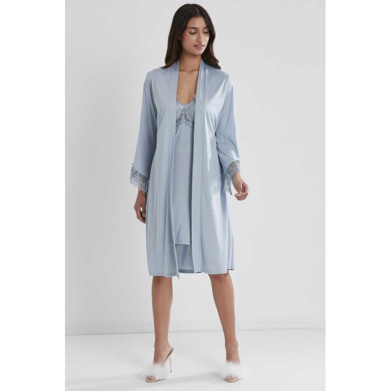 Pierre Cardin 5040 6'lı Modal Gecelik Sabahlık Çeyiz Seti Mist