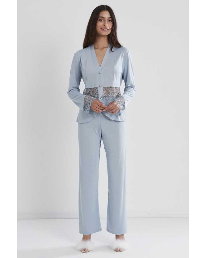 Pierre Cardin 5040 6'lı Modal Gecelik Sabahlık Çeyiz Seti Mist Pierre Cardin 5040 6'lı Modal Gecelik Sabahlık Çeyiz Seti Mist