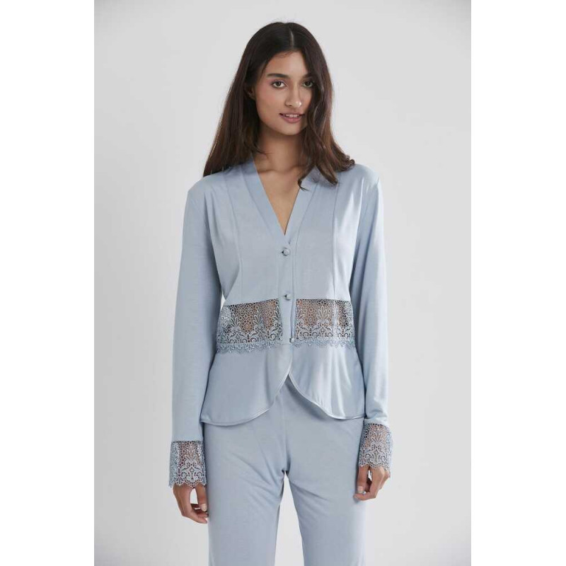 Pierre Cardin 5040 6'lı Modal Gecelik Sabahlık Çeyiz Seti Mist