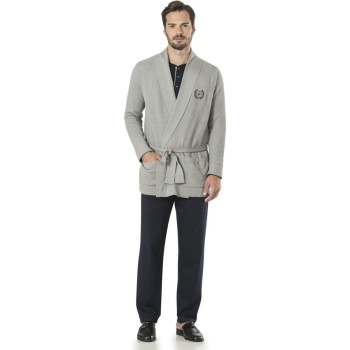 Pierre Cardin 5595 5'li Röpteşambır Pijama Seti - Gri Pierre Cardin 5595 5'li Röpteşambır Pijama Seti - Gri
