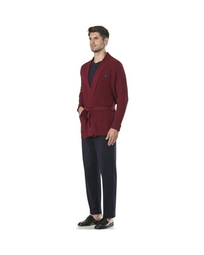Pierre Cardin 5595 5'li Triko Röpteşambır Pijama Seti Bordo