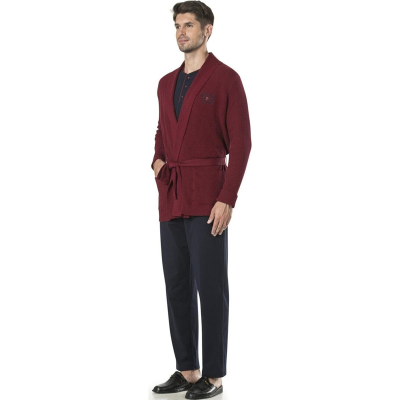 Pierre Cardin 5595 5'li Triko Röpteşambır Pijama Seti Bordo Pierre Cardin 5595 5'li Triko Röpteşambır Pijama Seti Bordo