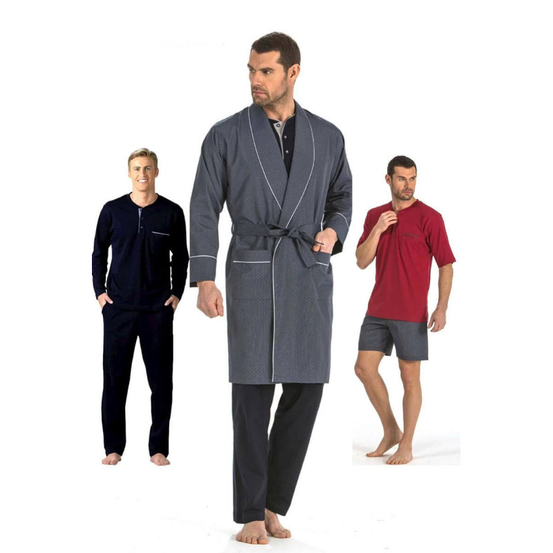 Pierre Cardin 5li Penye Robdöşambr Damat Pijama Set 5560