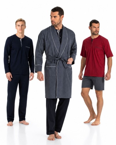 Pierre Cardin 5li Penye Robdöşambr Damat Pijama Set 5560