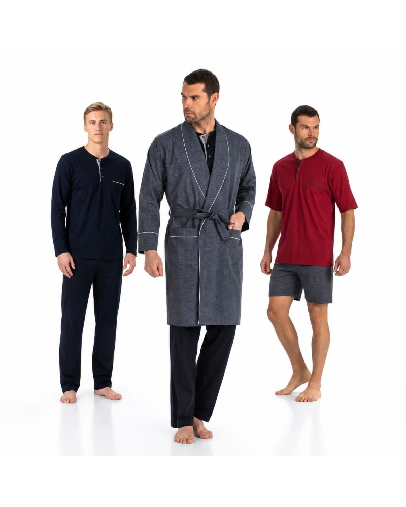 Pierre Cardin 5li Penye Robdöşambr Damat Pijama Set 5560