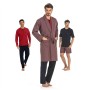 Pierre Cardin 5li Penye Robdöşambr Damat Pijama Set 5560 Bordo