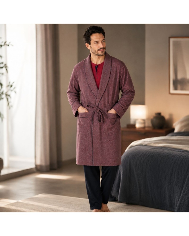 Pierre Cardin 5li Penye Robdöşambr Damat Pijama Set 5560 Bordo Pierre Cardin 5li Penye Robdöşambr Damat Pijama Set 5560 Bordo