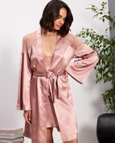 Pierre Cardin 6'lı Brandy Uzun Gecelik Sabahlık Set 6035