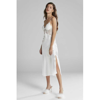 Pierre Cardin Ekru 6'lı Full Güpür Gecelik Sabahlık TK 6620