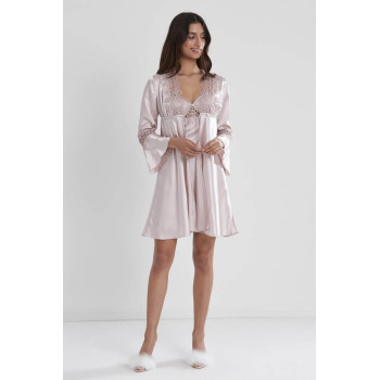 Pierre Cardin 6'lı Kaplı Gecelik Sabahlık Set 6325 Pudra