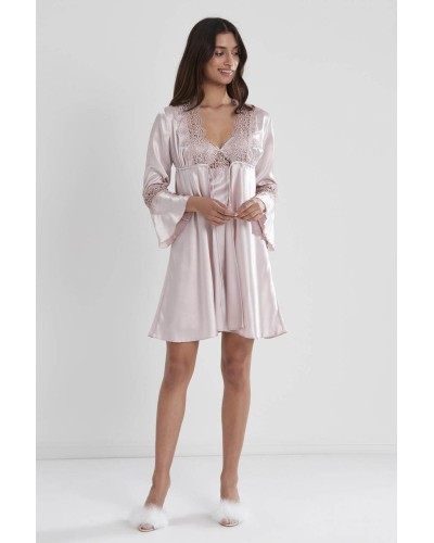 Pierre Cardin 6'lı Kaplı Gecelik Sabahlık Set 6325 Pudra