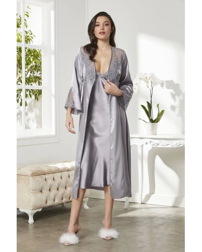 Pierre Cardin 6'lı Kaplı Gecelik Sabahlık Set 6425 Royal Renk