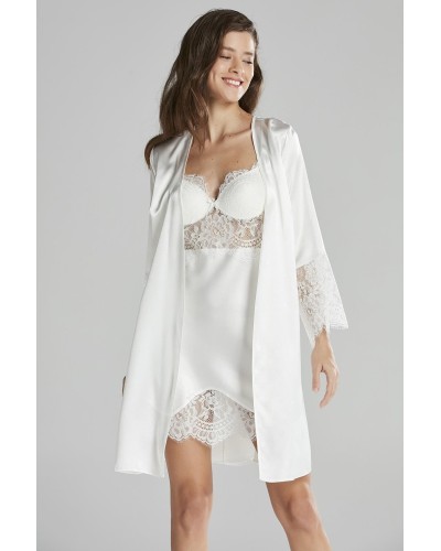 Pierre Cardin 6'lı Kaplı Midi Gecelik Sabahlık Set 6015 Ekru