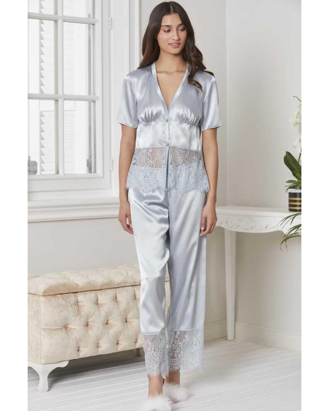 Pierre Cardin 6'lı Kaplı Midi Gecelik Sabahlık Set 6015 Mist