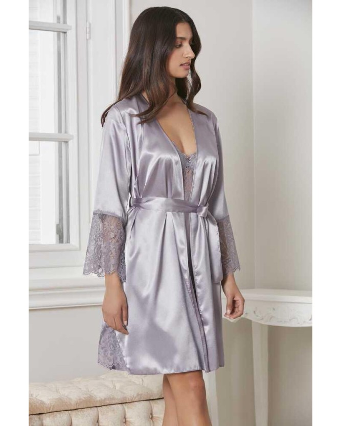 Pierre Cardin 6'lı Kaplı Midi Gecelik Sabahlık Set 6015 Royal Pierre Cardin 6'lı Kaplı Midi Gecelik Sabahlık Set 6015 Royal