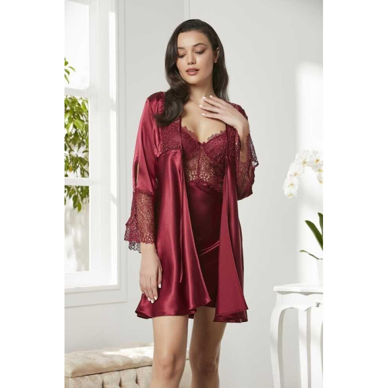 Pierre Cardin 6'lı Kaplı Midi Gecelik Sabahlık Set 6625