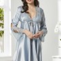 Pierre Cardin 6'lı Kaplı Midi Gecelik Sabahlık Set 6625 Mist