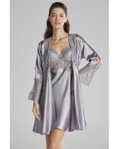 Pierre Cardin 6'lı Kaplı Midi Gecelik Sabahlık Set 6625 Royal