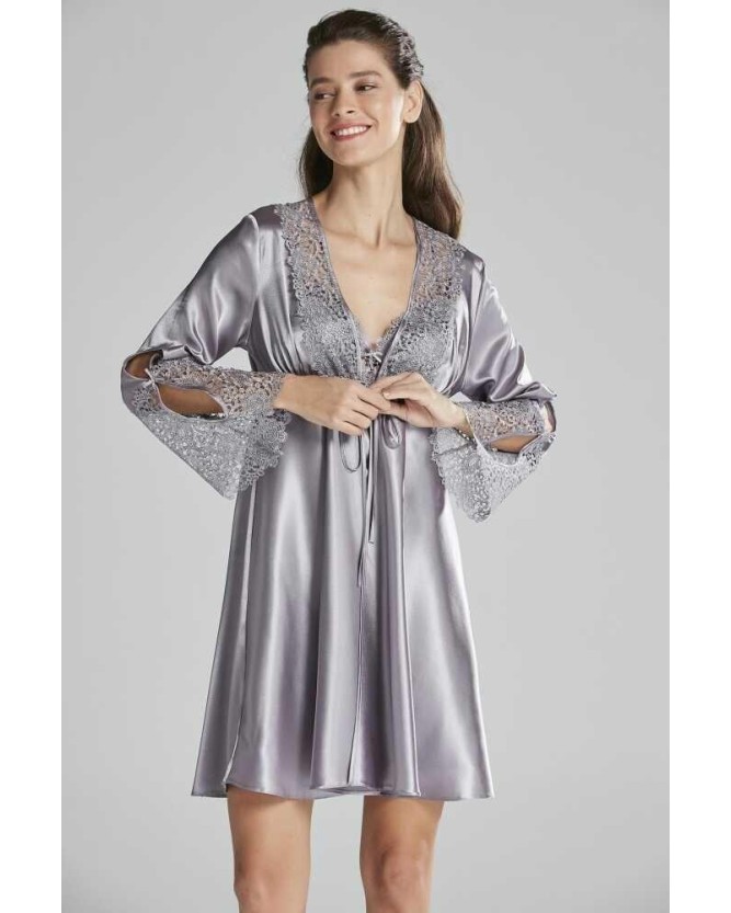 Pierre Cardin 6'lı Kaplı Midi Gecelik Sabahlık Set 6625 Royal